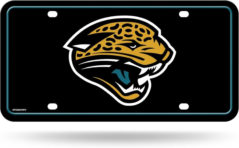 NFL Football Jacksonville Jaguars Retro Logo Metal Auto Tag 6" x 12" - Great for Truck/Car/SUV